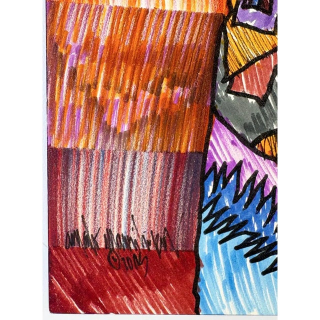 Native American Amado Peña Jr. "Mujer Bonita" Original Mixed Media Drawing - Mestizo For Sale - Image 3 of 8