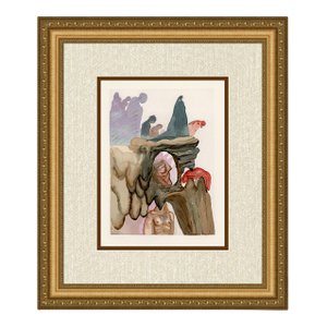 1960 Salvador Dali Liars Authentic Woodcut Framed