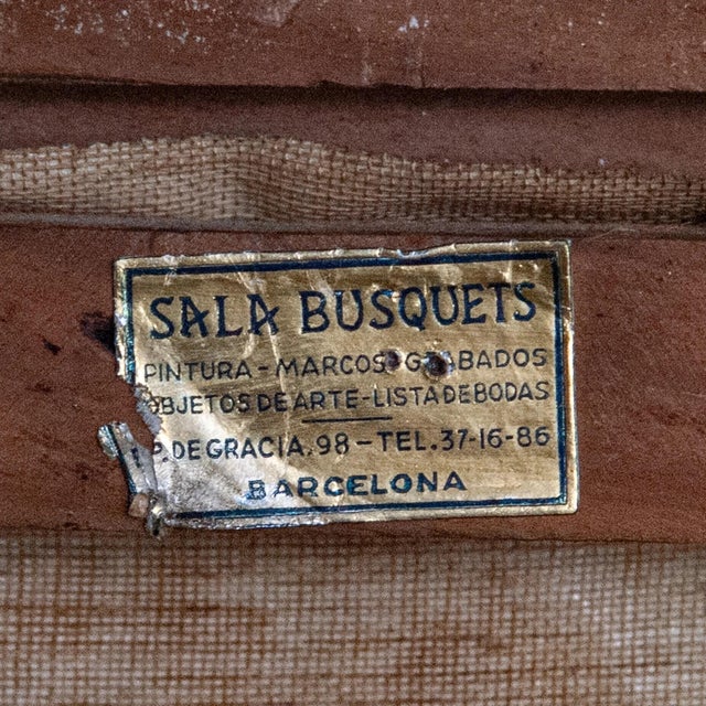 Village Landscape with Trees, 1970s, Oil on Canvas For Sale - Image 4 of 6