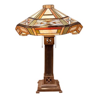English Tiffany Style Table Lamp For Sale