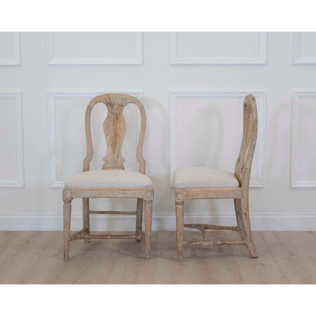 Pair of 19th Century Provincial Gustavian Chairs in Original Paint For Sale In Atlanta - Image 6 of 8