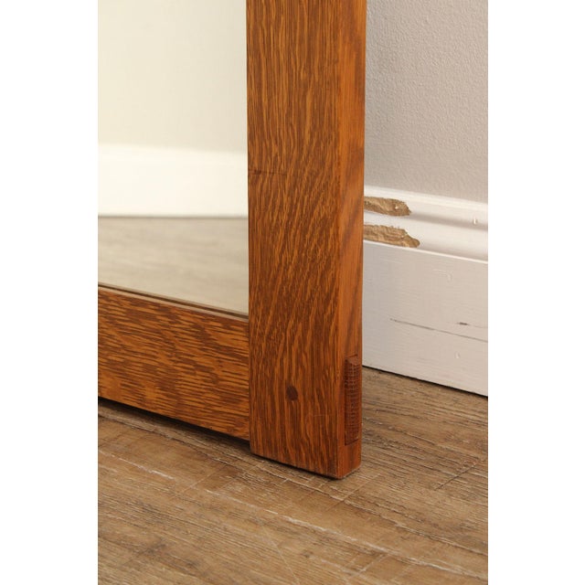 Stickley Mission Collection Oak Wall Mirror For Sale - Image 9 of 12