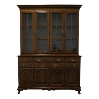 Ethan Allen Georgian Court Solid Cherry Traditional Style 56" Buffet W. Lighted Display China Cabinet 11-6047 / 11-6098 For Sale