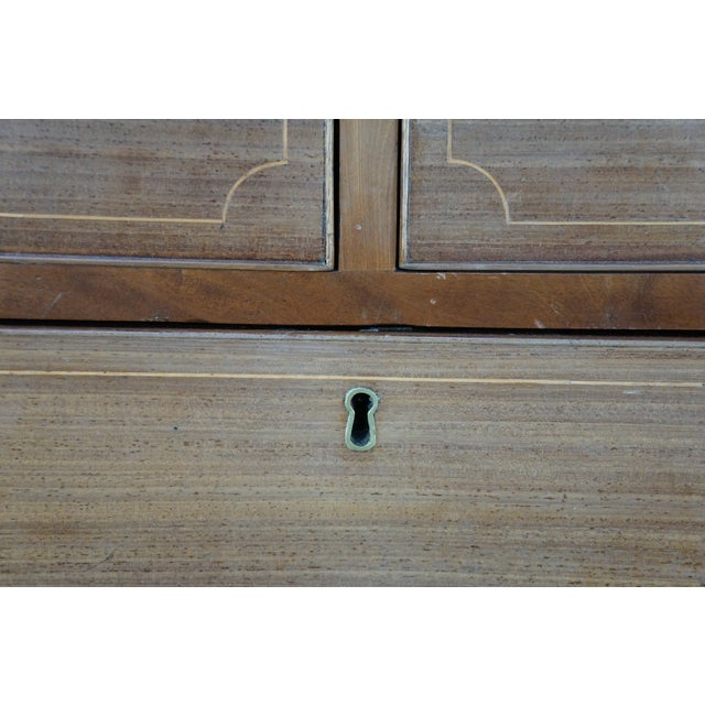Antique 18th Century George III Scottish String Inlaid Mahogany Chest of Drawers For Sale - Image 4 of 18