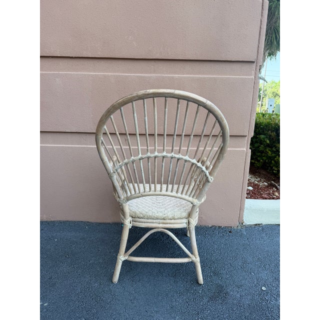 Vintage Fan Back Rattan Armchairs, a Pair For Sale - Image 14 of 15
