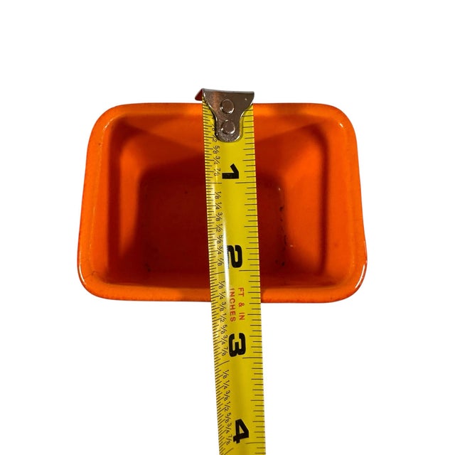 Haeger Little Vintage Haeger Orange Rectangular Pot Sp-43 For Sale - Image 4 of 9