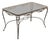 Vintage Glass Top Wrought Iron Patio Table For Sale