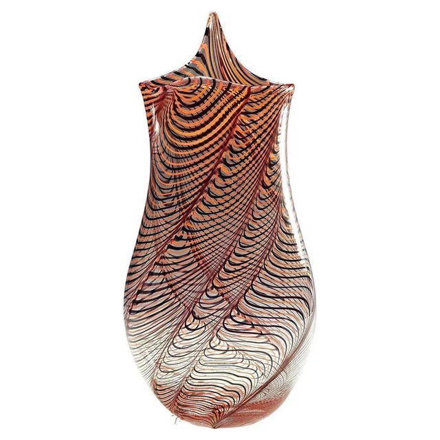 Large Art Glass Vase from Luca Vidal, Murano, 2000s For Sale - Image 11 of 11