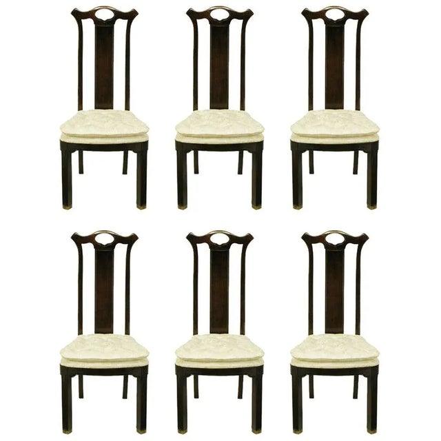 Six Teak Chinoiserie Dining Chairs by Hickory Furniture For Sale - Image 9 of 9