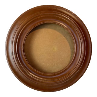 Contemporary Leather-Wrapped Picture Frame With Sculptural Molded Detailing For Sale