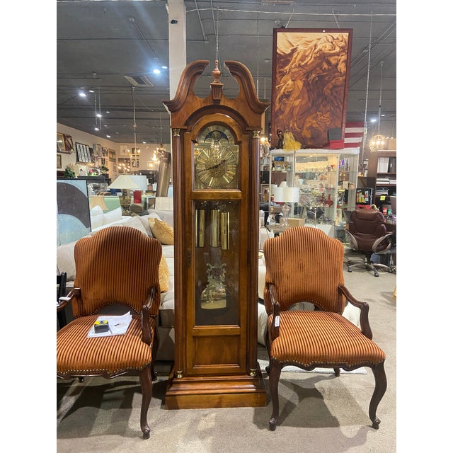 1980s Howard Miller Tempus Fugit Grandfather Clock Chairish