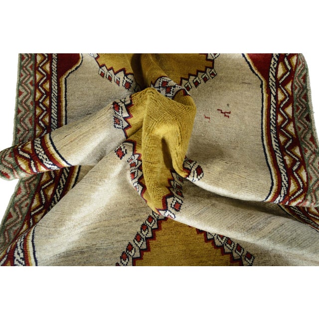 Hand-Knotted Gabbeh Qashghai Rug For Sale - Image 9 of 11