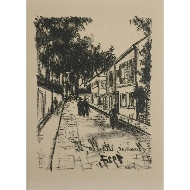 The Walk - Original Lithograph by M. Utrillo - 1927 1927 For Sale