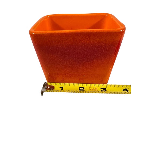 Little Vintage Haeger Orange Rectangular Pot Sp-43 For Sale In Las Vegas - Image 6 of 9