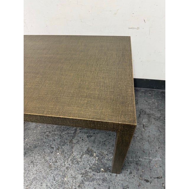 Urban Furniture Urban Furniture Linen Wrapped End Table For Sale - Image 4 of 12