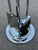 Chrome 1960's Lucite Handled Fireplace Tool set For Sale - Image 8 of 9