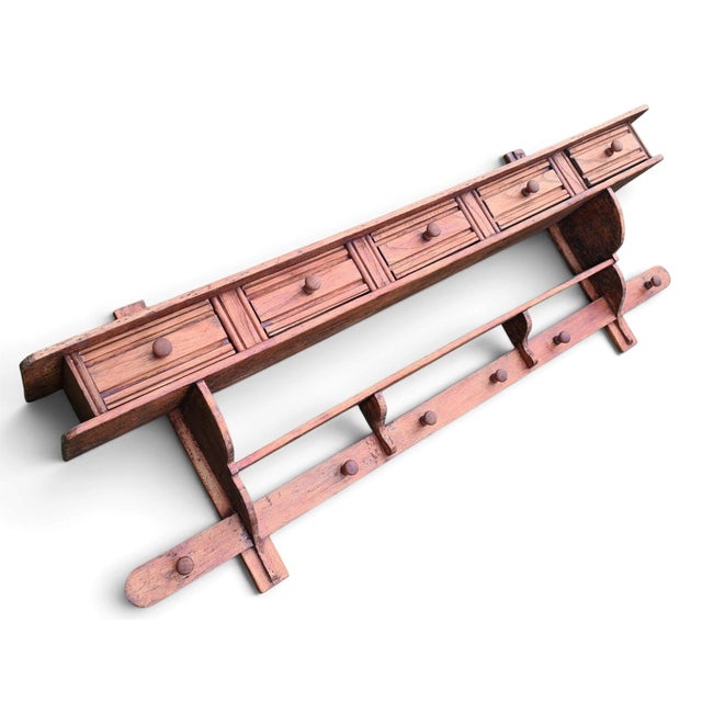 Antique French Kitchen Cabinet with Drawers and Hooks, 1900 For Sale - Image 9 of 17