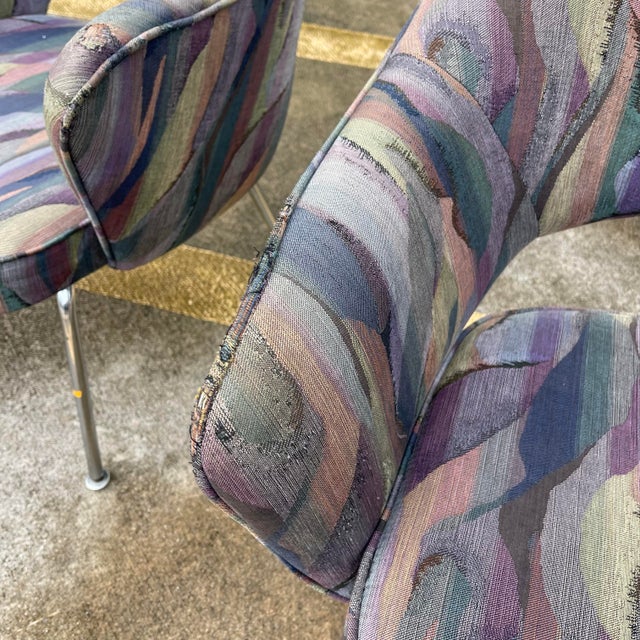 Eero Saarinen Executive Armchair Chrome Leg Chairs, Set of 4 For Sale - Image 9 of 12