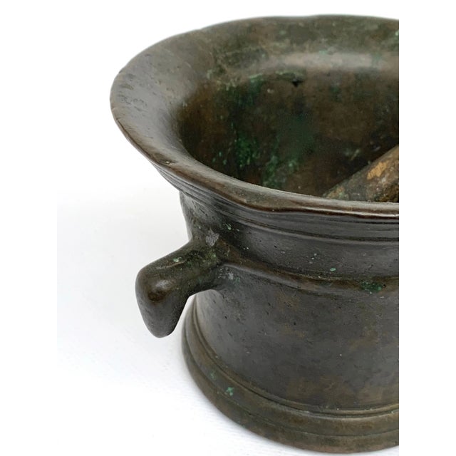 Antique Italian Bronze Mortar and Pestle, Set of 2 For Sale - Image 6 of 8