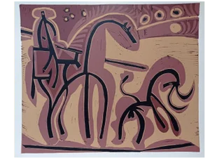 Pablo Picasso, Matador and Bull, Original Linocut, 1962
