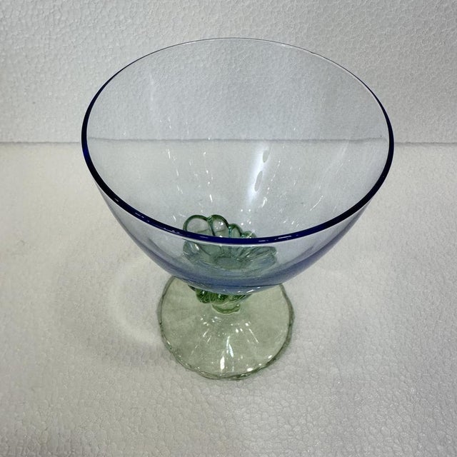 Postmodern Bahia Glass Set in Blown Glass by Bormioli Rocco, Italy, 1980s, Set of 8 For Sale - Image 15 of 18