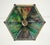 Mid 20th Century Arts & Crafts Green Slag Glass Hexagonal Pendant Light - R291935 For Sale - Image 6 of 8