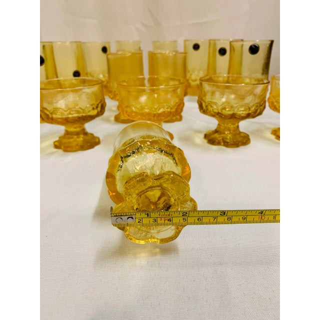 Vintage Franciscan Canary-Yellow Brutalist Glasses- 19 Pieces For Sale - Image 9 of 13