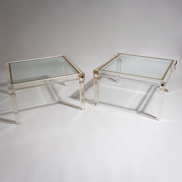 Square Acrylic Glass Coffee Tables from Fabianart, Rome, Italy, Late 20th Century, Set of 2 For Sale - Image 8 of 8