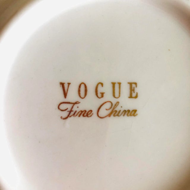 1980s Vintage Royal Jackson Fine China, Vogue Ceramic Industries, Berry/ Dessert Bowls- Set of 5 For Sale - Image 5 of 7