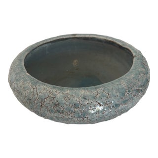 Artist Pottery Bowl, Light Blue For Sale
