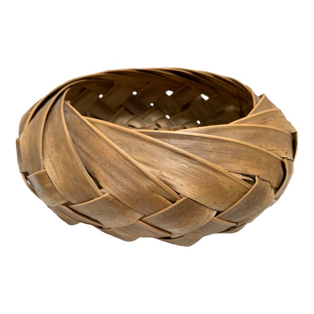 Elegant Earthy Braided Decor or Serving Basket For Sale