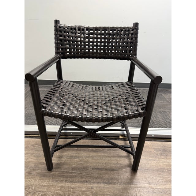 4 McGuire Dining Chairs In excellent condition Still in production today plaque on all pieces with manufacture name...