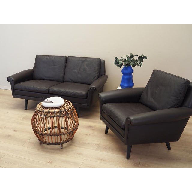 Danish Brown Leather Sofa by Aage Christiansen for Erhardsen & Andersen, 1960s For Sale - Image 3 of 18