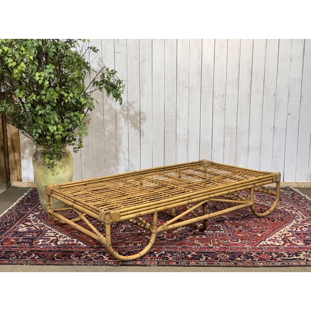 Vintage Rattan and Bamboo Daybed, 1960s For Sale - Image 16 of 17