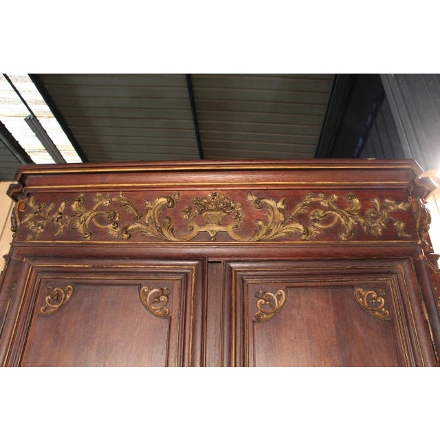 Wood Large Antique Regency Wardrobe, 1720 For Sale - Image 7 of 12