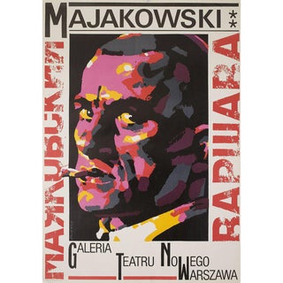 Majakowski 1987 Polish B1 Exhibition Poster For Sale