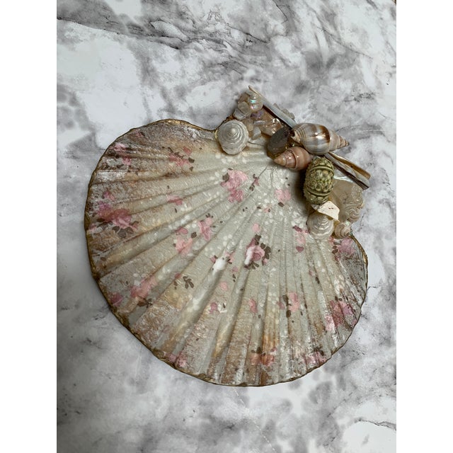 Natural Adorned Sea Shell Trinket Tray For Sale In Sacramento - Image 6 of 7