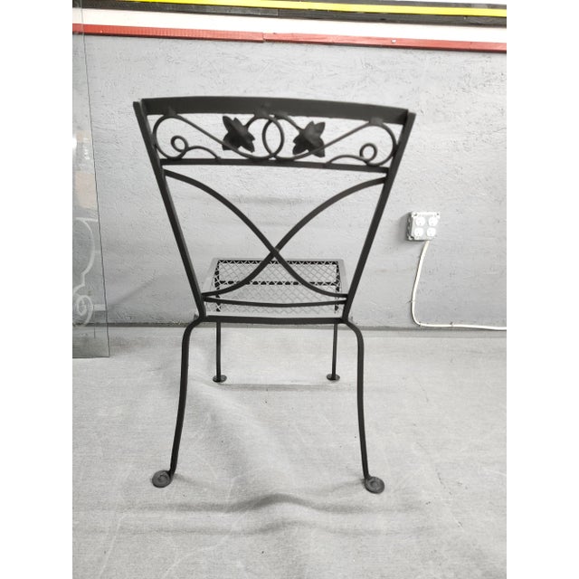Salterini Patio chairs set-8 Chairs Wrought Iron MT VERNON PATTERN This beautiful patio set by Salterini features a...