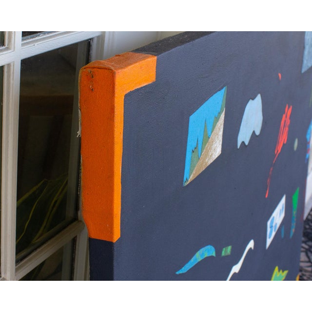 Postmodern 1995 “86 Decibels” Abstract Acrylic on Canvas Painting by Harry Hilson For Sale - Image 3 of 8