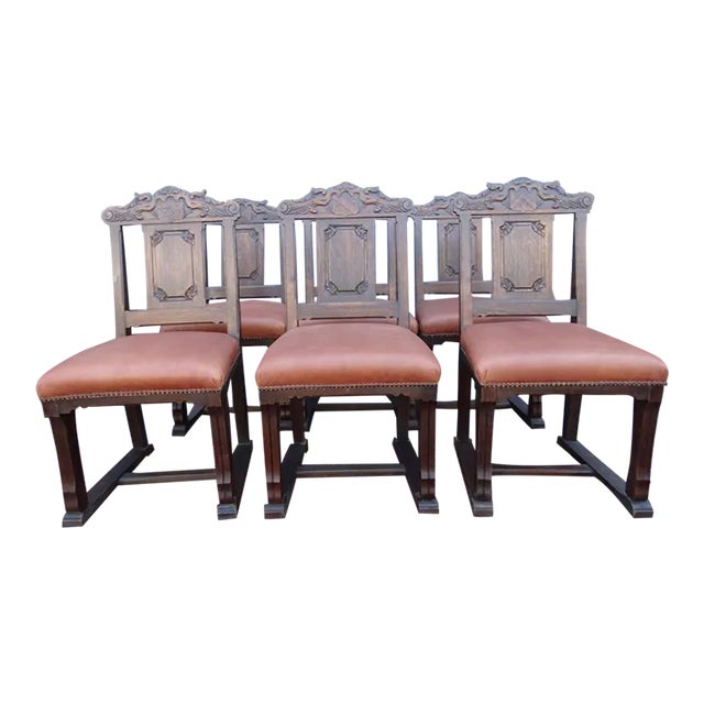 Early 20th Century Portuguese Dining Chairs - Set of 6 For Sale