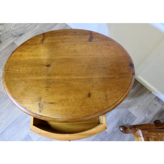 A Pair of Heavy Pine Side Tables or Bedside Cabinets These are a good quality pair of tables, the tops are oval in shape...
