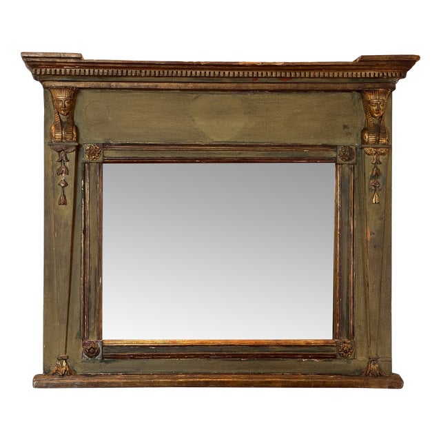 Early 19th Century Painted Egyptian Revival Mirror For Sale
