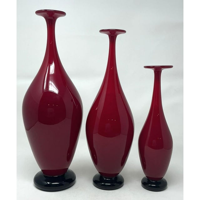 Contemporary Donald Carson Art Glass Trio For Sale - Image 3 of 7