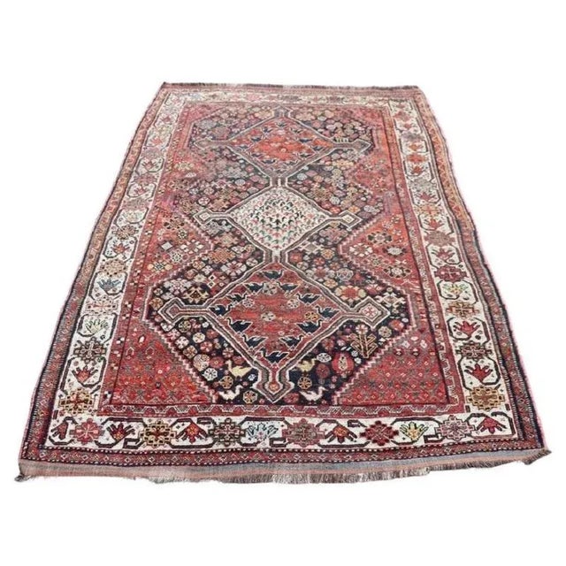 Vintage Middle Eastern Shiraz Rug, 1950s For Sale - Image 11 of 11