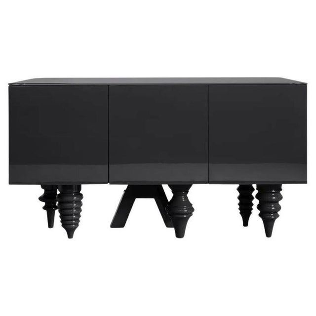 Multileg Sideboard Lacquered in Black by Jaime Hayon for BD Barcelona For Sale - Image 14 of 14