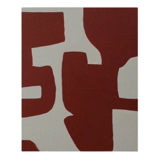 Bodasca, Organic Bordeaux Abstract, 2025, Canvas For Sale