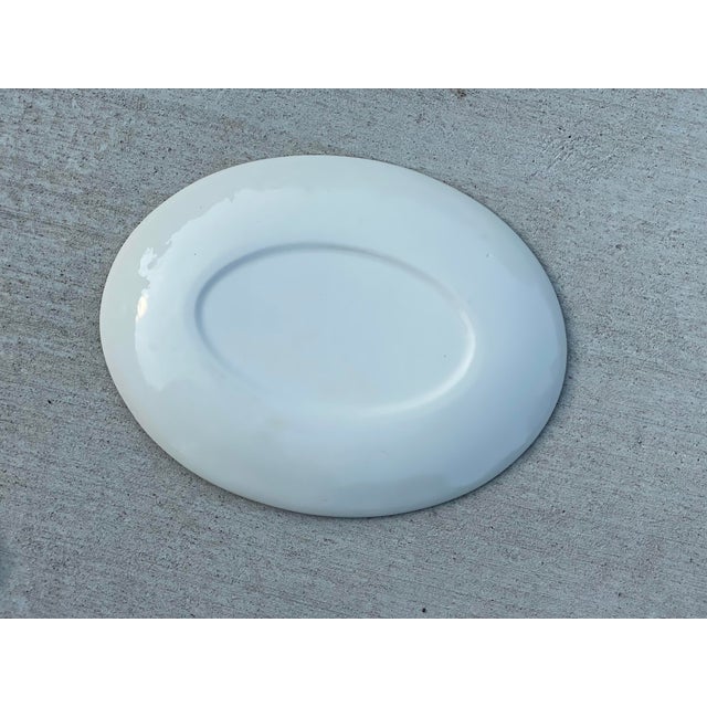 Ceramic Vintage Royal China Usa Currier & Ives Blue Old Inn Winter Serving Platter For Sale - Image 7 of 10