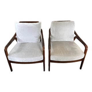 Pair McGuire Knot Lounge Chairs For Sale