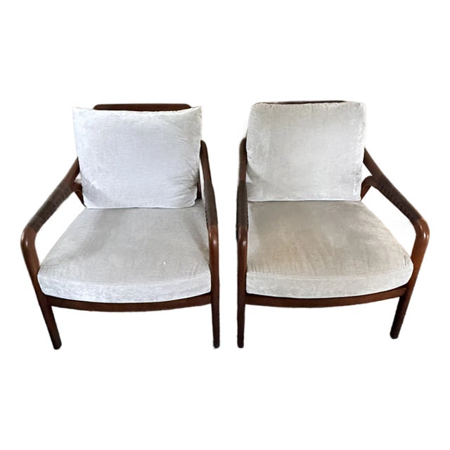 Pair McGuire Knot Lounge Chairs For Sale