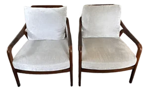 Pair McGuire Knot Lounge Chairs